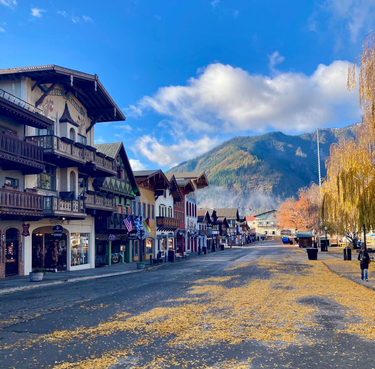 Slow steps through a storybook street