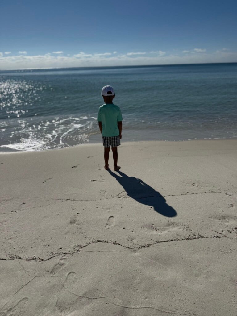 boy loves the pcean
